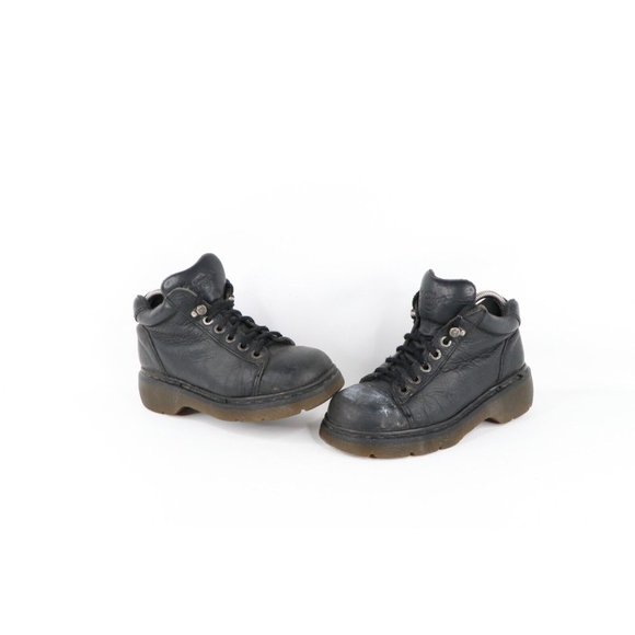 Vtg 90s Dr Martens Womens US 8 UK 6 Goth Grunge Chunky Platform Leather Boots